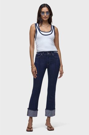 Hudson Barbara Pintucked Cuffed Bootcut Crop in Rinse at Nordstrom, Size 30