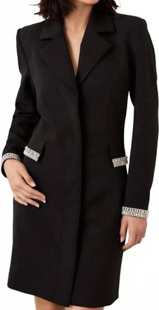 Karen Kane Emilia Embellished Cocktail Blazer Mini Dress In Black