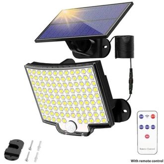 Gabrielle L&aacute;mpara Solar Para Exterior Con 106 Led Y Sensor De Movimiento, Ip65 Resistente Al Agua, &Aacute;ngulo De Haz De 120&deg;, Luz Solar De Pared Para Jard&iacute;n Con Cab