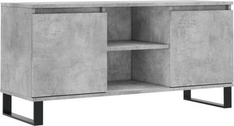vidaXL Mueble De Tv Madera De Ingenier&iacute;a Gris Hormig&oacute;n 104x35x50 Cm Vidaxl