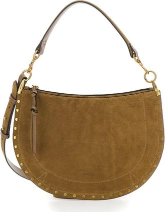 Isabel Marant Tassen, Dames, Bruin, ONE Size, Leer, Oskan Soft Zip Bag