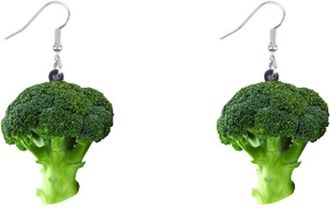 Generic Jewelry Vegetable For Women Printed Earrings Gifts Special Acrylic Long Post (Green, One Size)