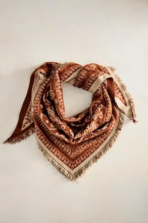 Terrain Cozy Paisley Triangle Scarf