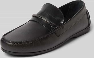 Calvin Klein Lederloafers mit Label-Applikation Modell DRIVER in Black, Größe 42