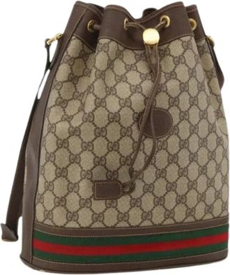 Gucci Pre-owned Bucket Bag - Dames - Vintage Tas - Beige - ONE Size - Leer - Vintage