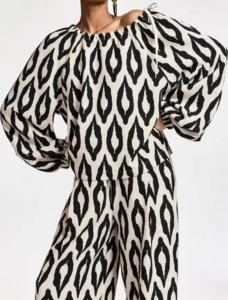 Essentiel Kolorful Oversized Top In Mushroom Mood