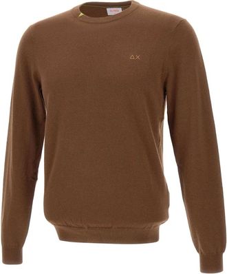 Sun 68 Truien & Vesten, Heren, Bruin, 3Xl, Katoen, Trui met ronde hals