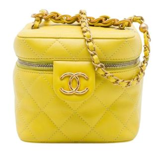 Chanel Pre-owned Mini Crossbody Bag - Dames - Pre-owned - Geel - Maat: ONE Size Leer