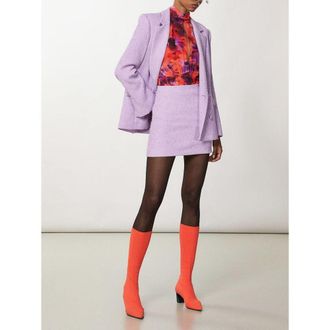 Patrizia Pepe Purple Polyester Mini Womens Skirt