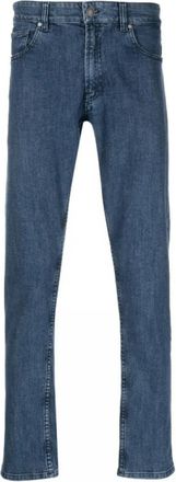Lardini Mid-Wash Slim-Fit Jeans - Heren - Slim Fit Jeans - Blauw - W33 - Katoen - Jeans