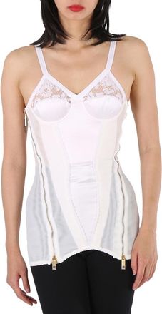 Burberry Optic White Lace Corset Top, Brand Size 6 (US Size 4)