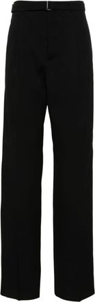 Lanvin pleat-detail wool trousers - men - Viscose/Wool/Cotton - 50 - Black