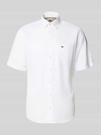Fynch-Hatton Fynch-Hatton Slim Fit Freizeithemd aus Leinen-Baumwoll-Mix in Weiss, Gr&ouml;&szlig;e 3XL