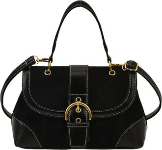 Generic Womens bag made of faux suede with adjustable shoulder strap buckle hobo bag for everyday life and travel