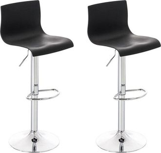 Clp 2 Sgabelli Alti hover in Polipropilene nero