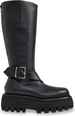 Alexander McQueen Leren platform schoenen Sofa - Dames - Hoge Laarzen - Zwart - 39 EU - Leer - Schoenen
