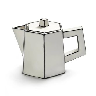 Serax Carte Blanche Teekanne, 1L, weiss / schwarz