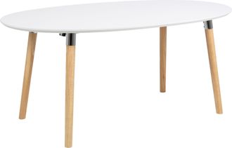 Furniture To Go Belina Oval Dining Table in White & Oak