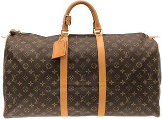 Louis Vuitton Marron Coated Canvas Boston Bag (Pre-Owned)