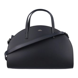 A.P.C. Handbags, female, Black, ONE SIZE, Tote Demi Lune