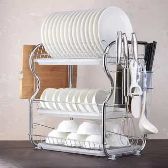 OEM &Eacute;gouttoir &Agrave; Vaisselle - 3 Niveaux - Bac De Collecte S&eacute;par&eacute; - Pour Cuisine Jardin Camping-car - 1 Pi&egrave;ce