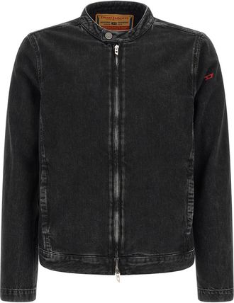 Diesel Black Mandarin Collar Jacket