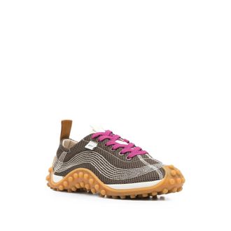 Ami Leather and Rubber Low-Top Sneakers - Brown