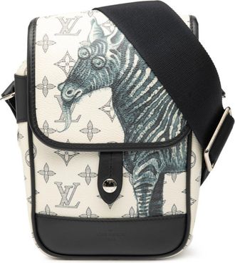 Louis Vuitton Navy White Pvc Leather Shoulder Bag (Pre-Owned)