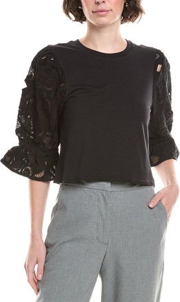 Cinq à Sept Cinq À Sept Embroidered Cotton Paisley Carmine Top