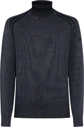 Roberto Ricci Design Katoen Techno Wash Turtleneck - Heren - Coltruien - Blauw - M - Katoen - Truien & Vesten
