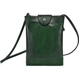 OLD TREND Lily Genuine Leather Structured Convertible Crossbody in Green at Nordstrom