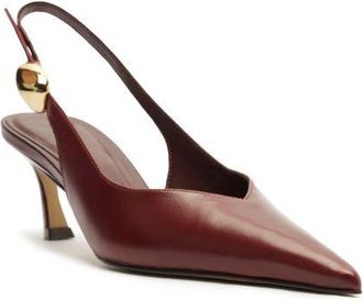Arezzo Farrah Slingback Pointed Toe Pump in Wine Berry at Nordstrom, Size 8.5