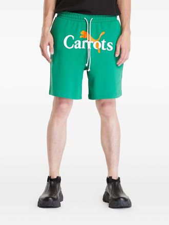 Puma x Carrots shorts met trekkoord en logo - Groen