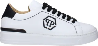Philipp Plein White Leather Low Top Mens Sneakers
