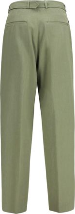 Dries Van Noten Mens Wide-Leg Trousers Preaches Pistachio Wool (ovis Aries)