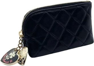 Chanel Pre-owned Wallets, female, Black, Size: ONE SIZE Pre-owned Coin purse/coin case