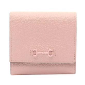 Gucci Pre-owned Wallets, female, Pink, Size: ONE SIZE Pre-owned Horsebit Leather Wallet