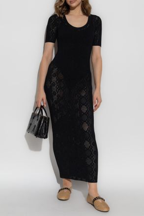 Alaia Short-sleeved Dress, Womens, Black