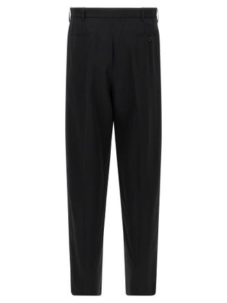 Marni Virgin Wool with Contrast Side Bands Trousers - Black