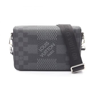 Louis Vuitton Damier Graphite Black Coated Canvas Leather Shoulder Bag (Pre-Owned)
