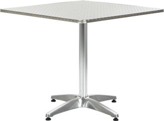 vidaXL Furniture Limited - Mesa De Jard&iacute;n De Aluminio Plateado 80x80x70