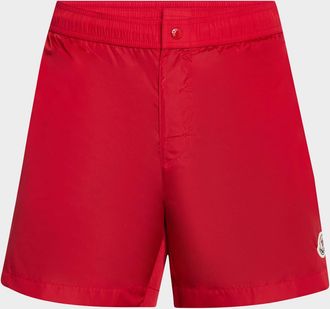 Moncler Mens Classic Side-Stripe Swim Shorts