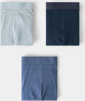 Mango Pack 3 boxer cotone combinati blu - Uomo - S - MANGO MAN