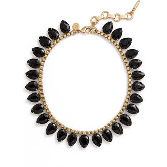 Loren Hope Sylvia Crystal Collar Necklace in Jet at Nordstrom