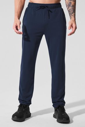 Alo | Conquer Pulse Pants in Navy Blue, Size: Medium