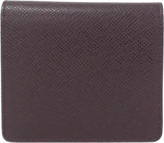 Louis Vuitton Acajou Brown Leather Wallet (Bi-Fold) (Pre-Owned)