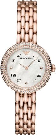 Emporio Armani Ros&eacute;gouden Dameshorloge Klassiek Elegant - Dames - Horloges - Geel - ONE Size - Accessoires