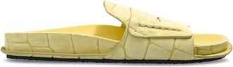 Jacquemus Suede Slides - Dames - Sandalen - Geel - 38 EU - Leer - Schoenen