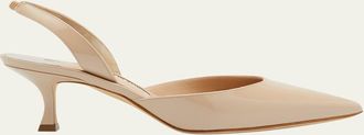 Manolo Blahnik Carolyne Kitten-Heel Halter Pumps