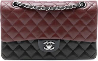 Chanel 2013-2014 Medium Classic Tricolor Lambskin Double Flap shoulder bag - Nero